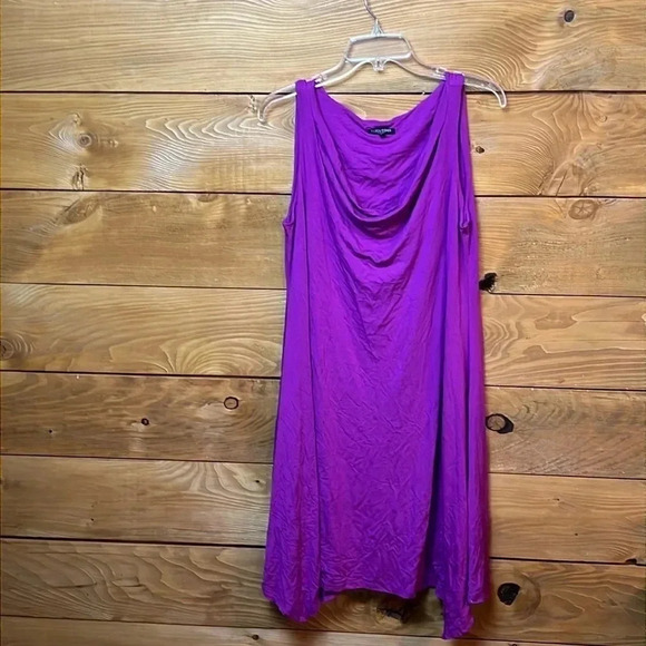 EILEEN FISHER Women’s PM SLEEVELESS MAUVE COLORED MIDI DRESS event wedding party - Picture 1 of 7